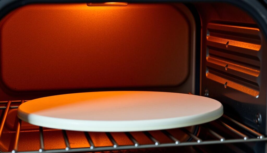 cooking pizza