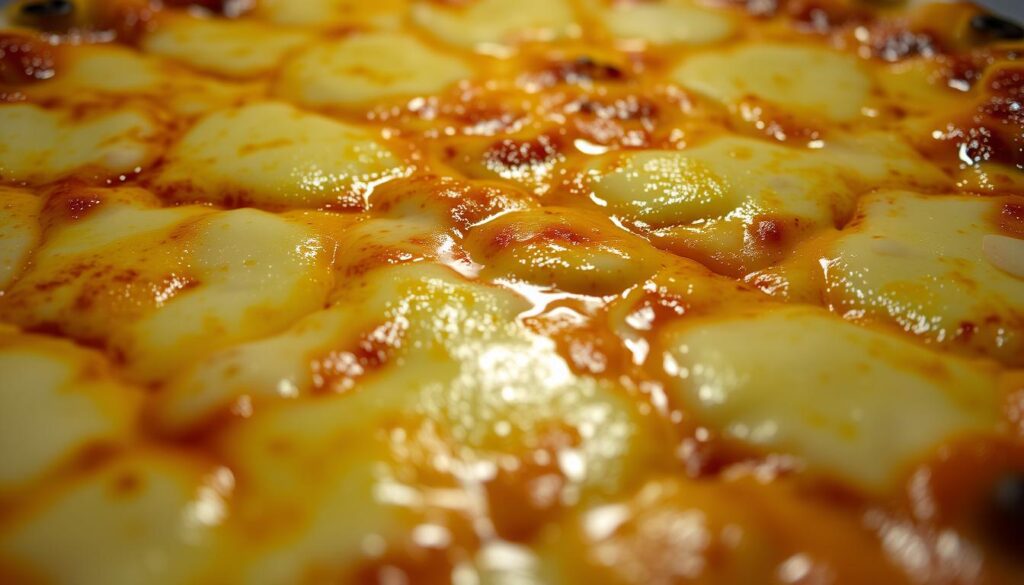 mozzarella cheese on pizza