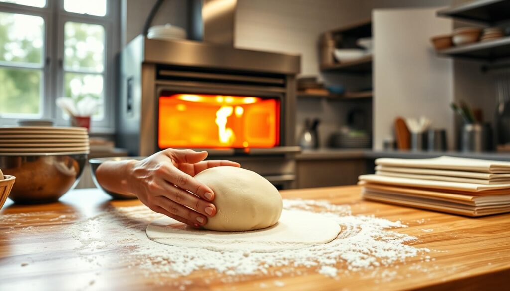 pizza dough preparation