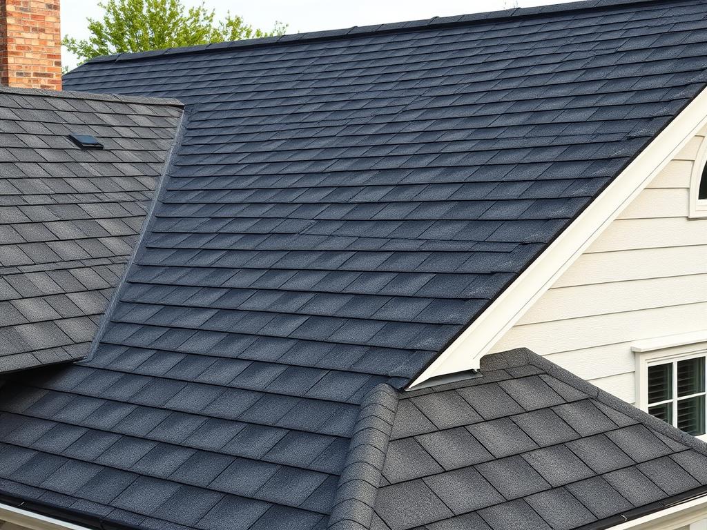 Asphalt shingle roof on a Chicago residential home, popular for roofing in Chicago Asphalt shingle roof on a Chicago residential home, popular for roofing in Chicago