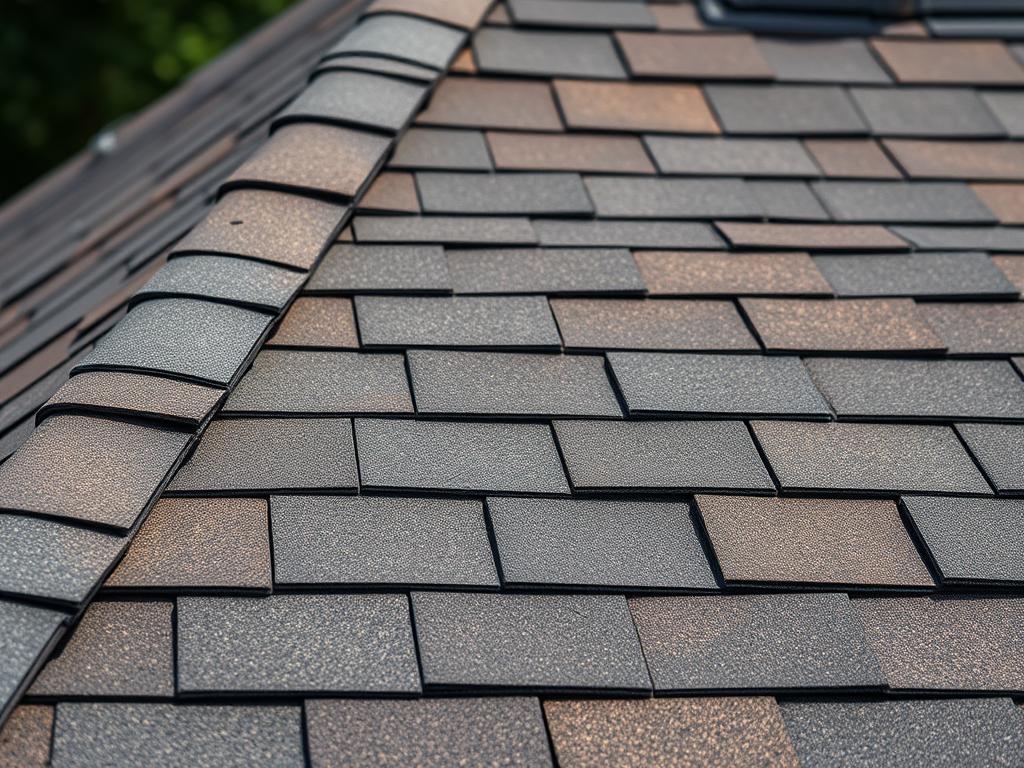 Asphalt shingle roofing in Chicago residential neighborhood Asphalt shingle roofing in Chicago residential neighborhood