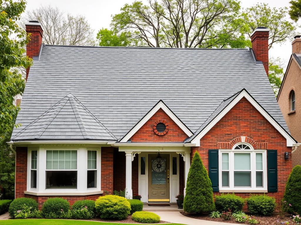 Chicago home with newly completed roof replacement Chicago home with newly completed roof replacement