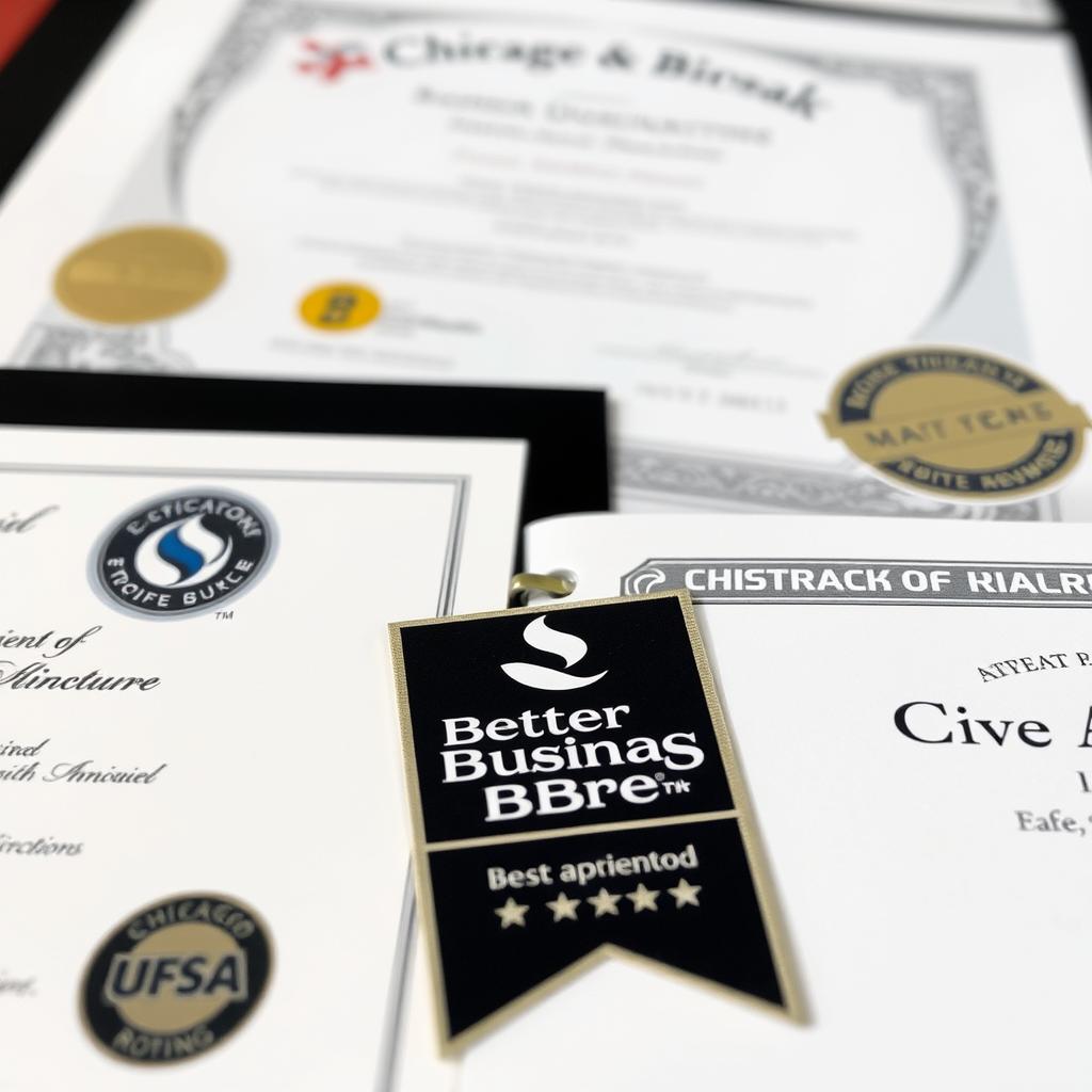 Chicago roofing company awards and Better Business Bureau A+ rating