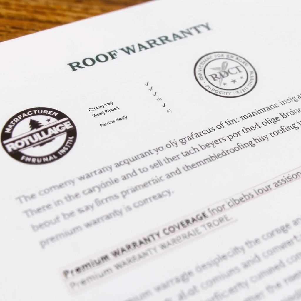 Chicago roofing warranty document