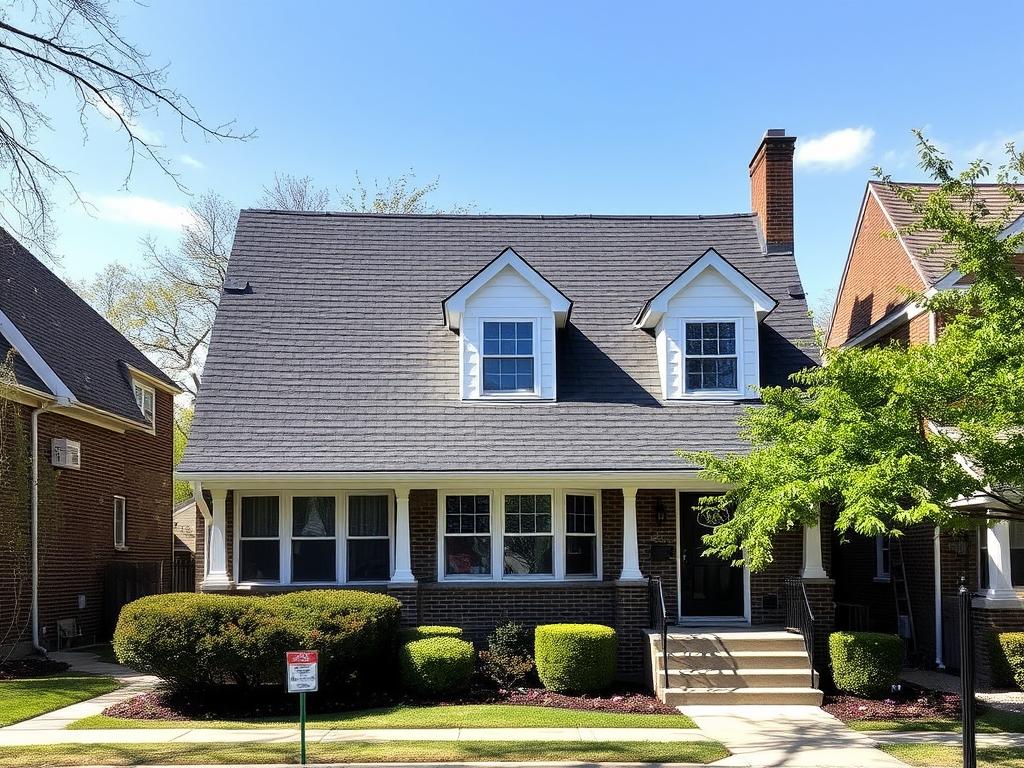 Chicago single-family home with newly installed architectural shingles