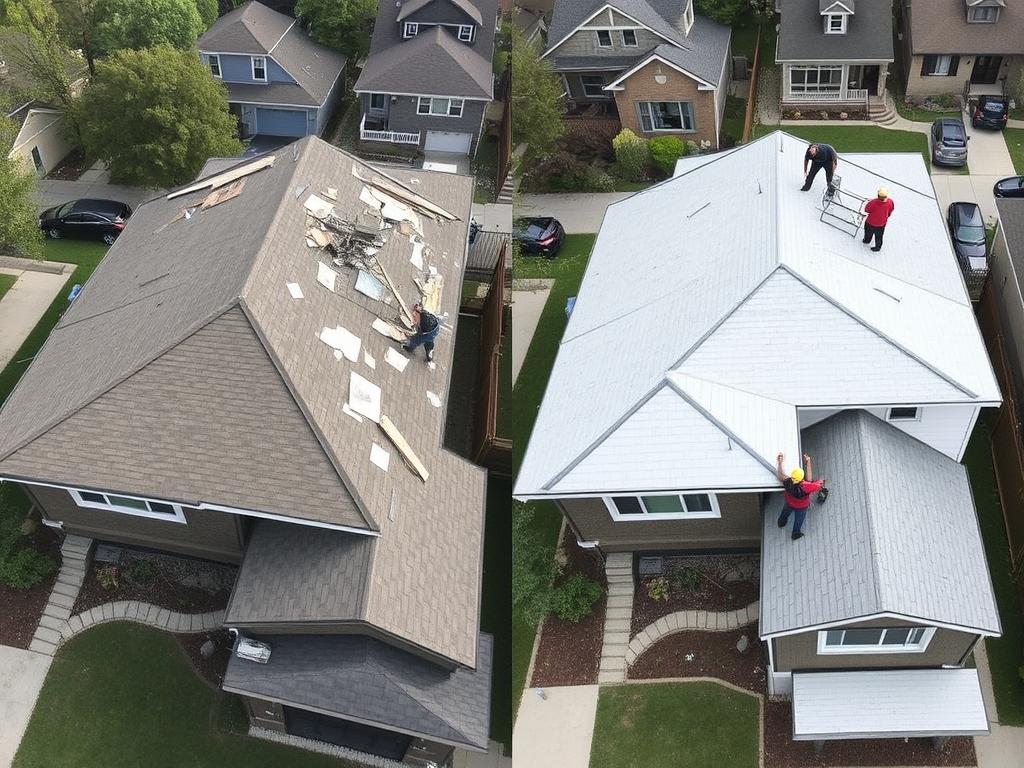 Complete roof replacement project in Chicago neighborhood Complete roof replacement project in Chicago neighborhood