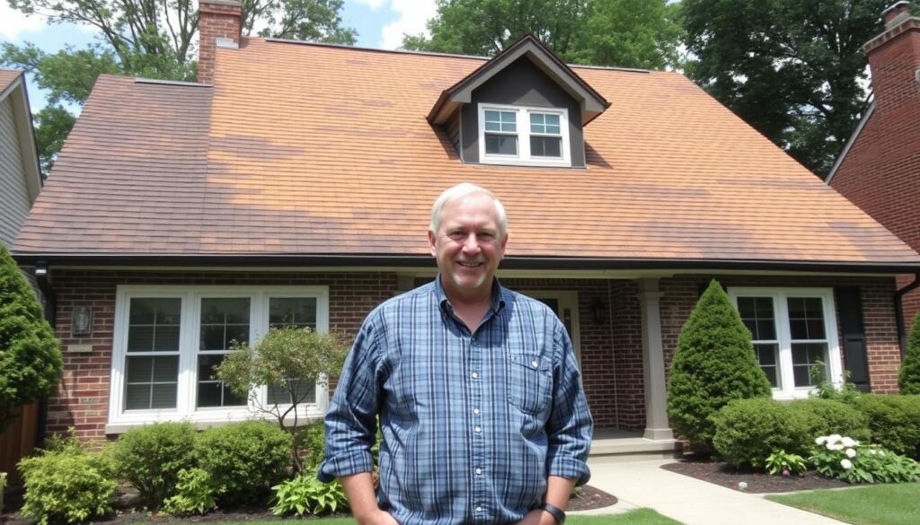 Completed roofing project in Chicago with satisfied homeowner Completed roofing project in Chicago with satisfied homeowner