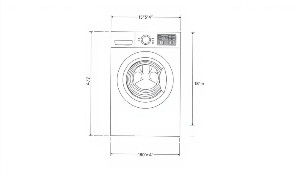 Diagram showing washing machine dimensions and space requirements for top 10 washing machines in 2025 Diagram showing washing machine dimensions and space requirements for top 10 washing machines in 2025