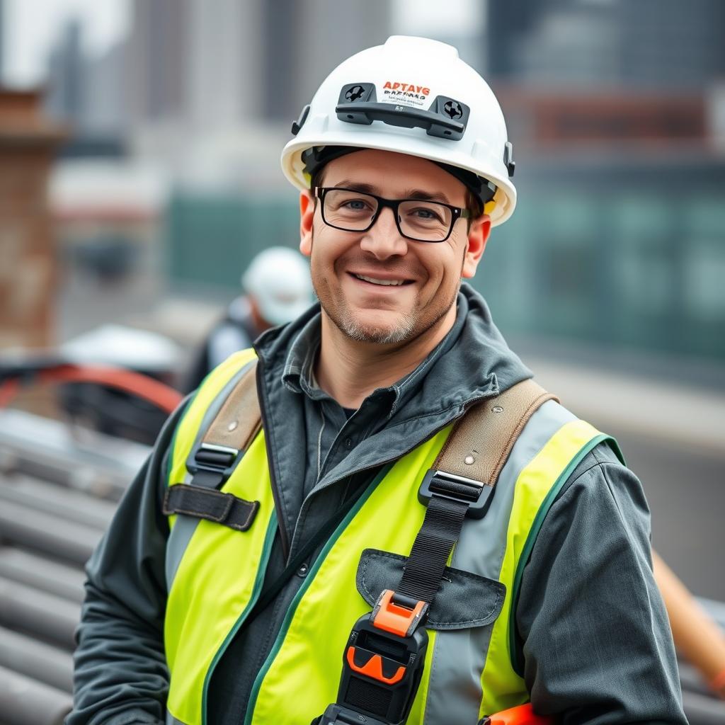 Experienced Chicago roofing professional on a job site Experienced Chicago roofing professional on a job site
