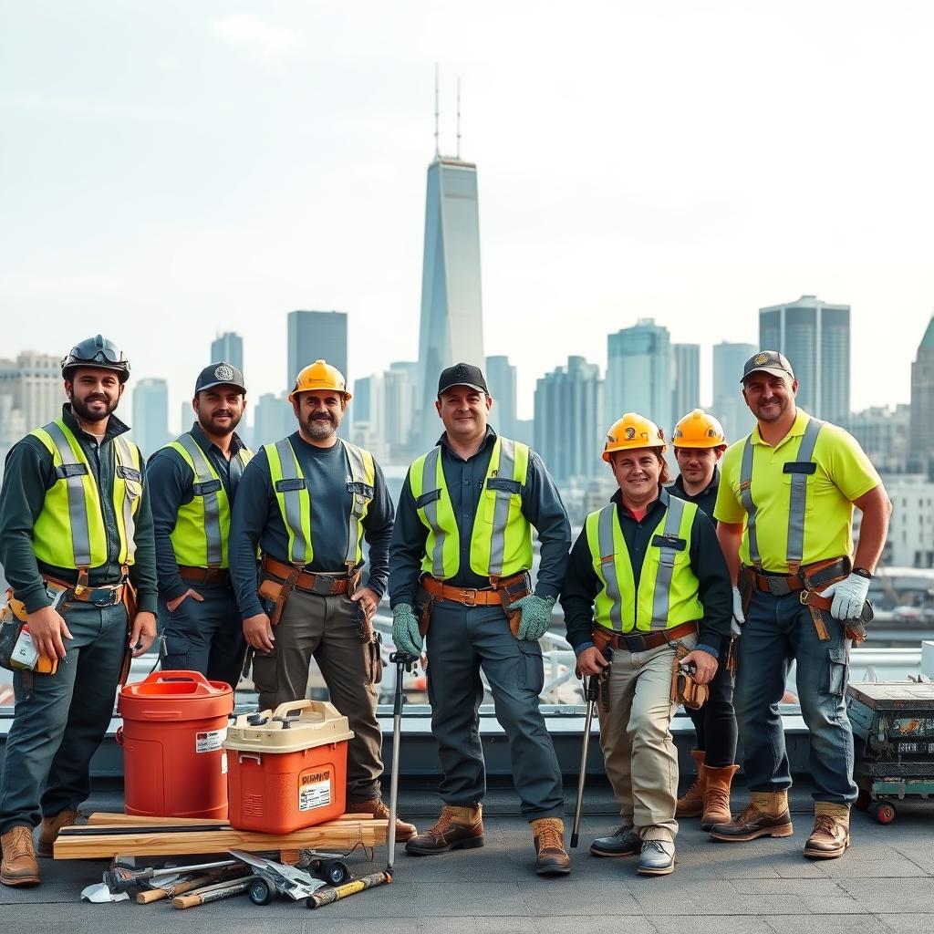 Experienced Chicago roofing team with professional equipment Experienced Chicago roofing team with professional equipment