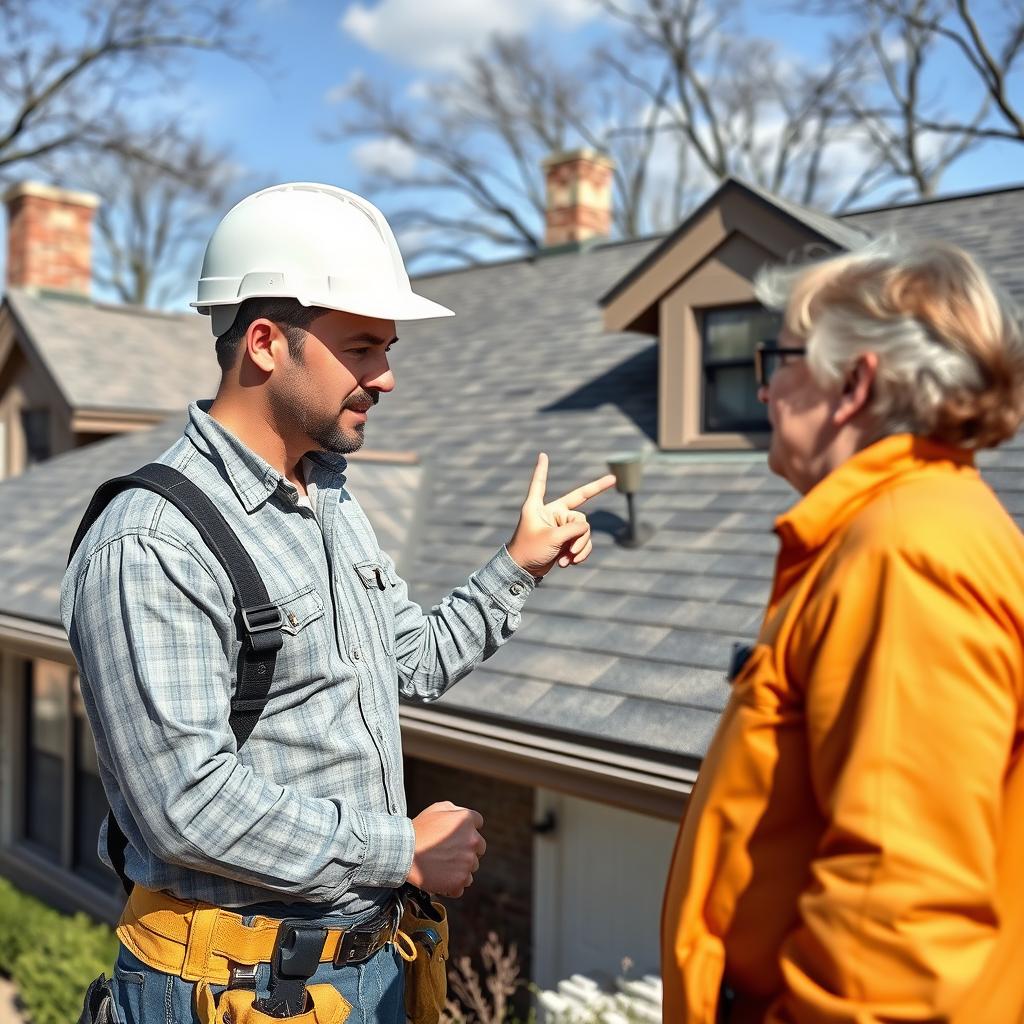 Final roofing inspection in Chicago neighborhood Final roofing inspection in Chicago neighborhood
