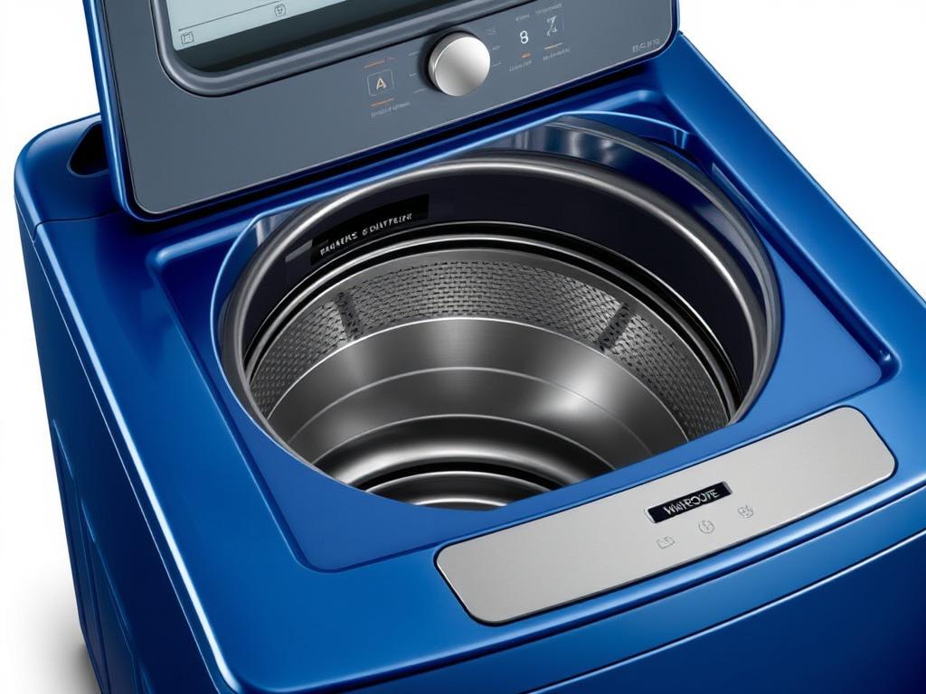 GE Profile PTW800BPWRS top-load washing machine in Sapphire Blue finish GE Profile PTW800BPWRS top-load washing machine in Sapphire Blue finish