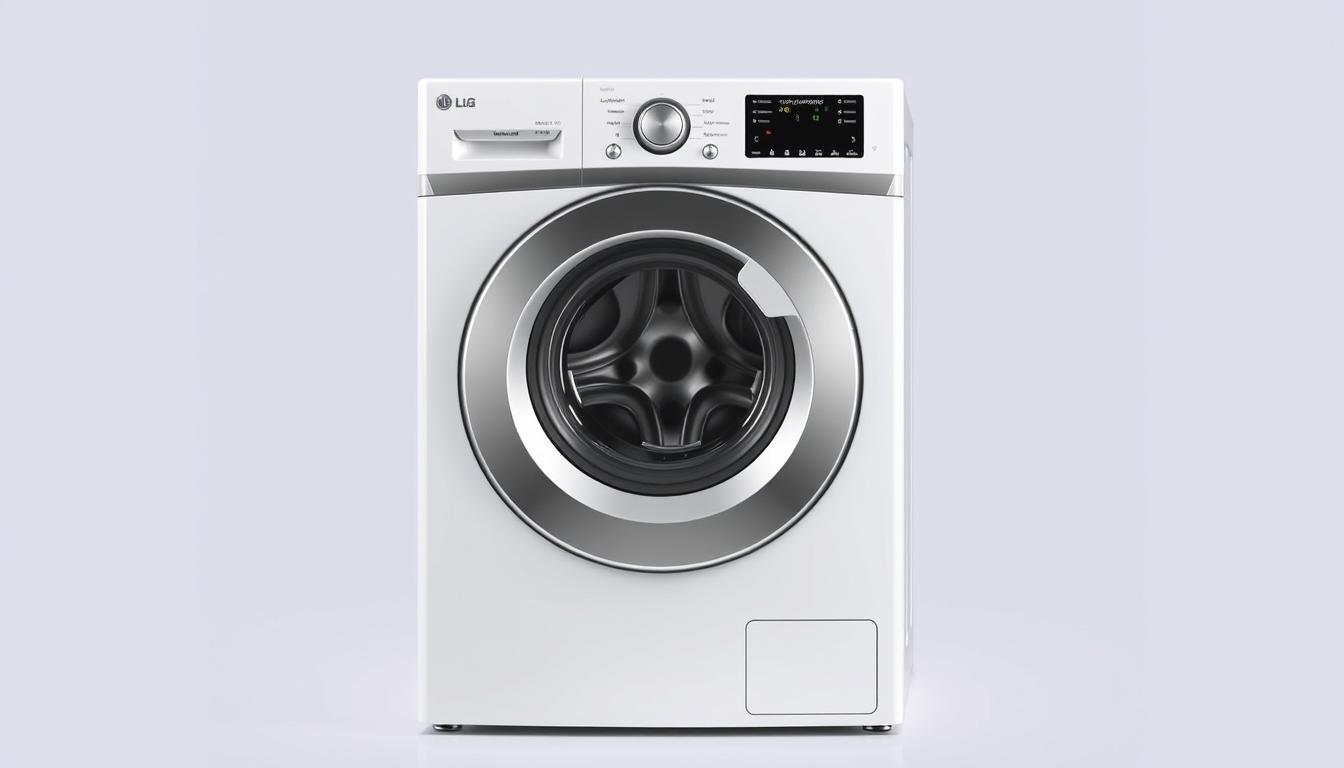 LG WM4000H front load washing machine with sleek white finish and digital control panel