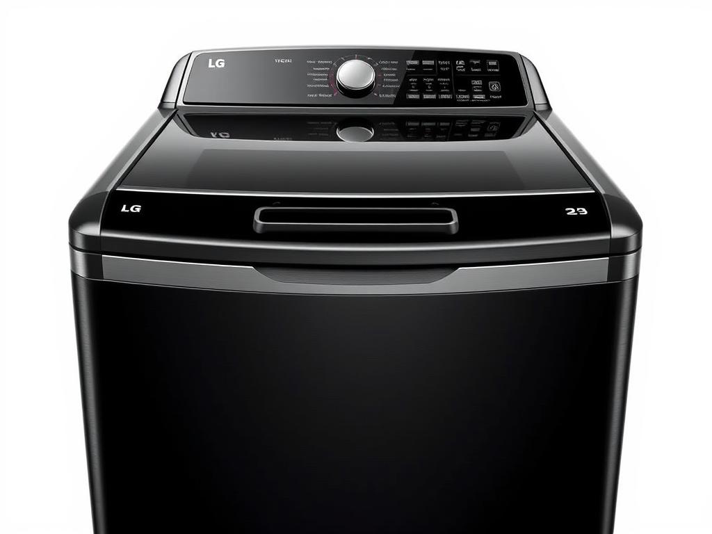 LG WT7900HBA large capacity top-loading washing machine with black stainless steel finish LG WT7900HBA large capacity top-loading washing machine with black stainless steel finish