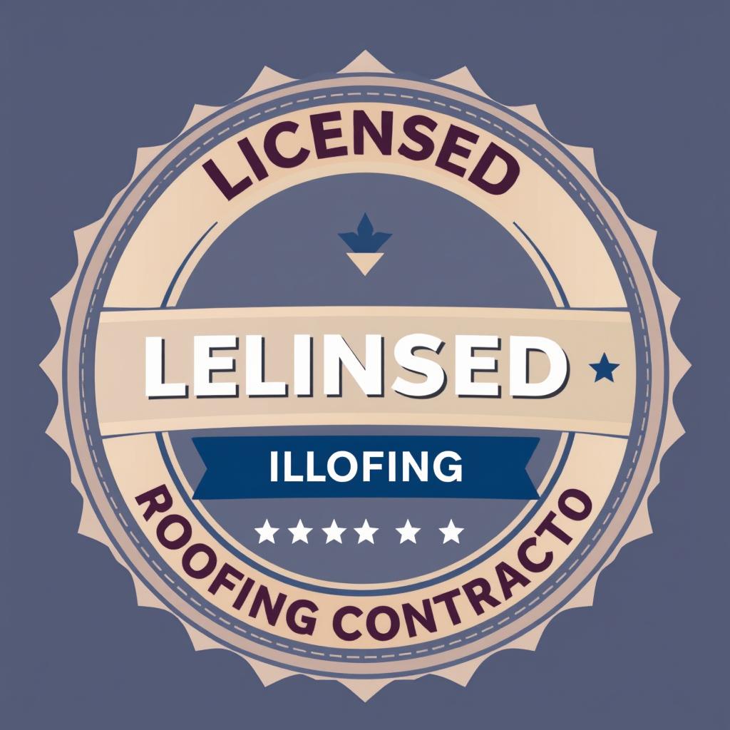 Licensed Illinois roofing contractor badge Licensed Illinois roofing contractor badge