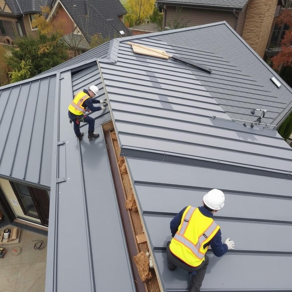 Metal roofing installation in Chicago Metal roofing installation in Chicago