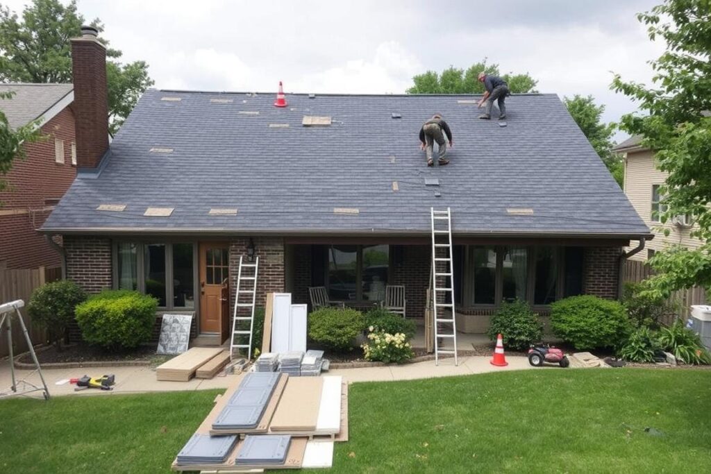 New roof installation on Chicago residential property New roof installation on Chicago residential property