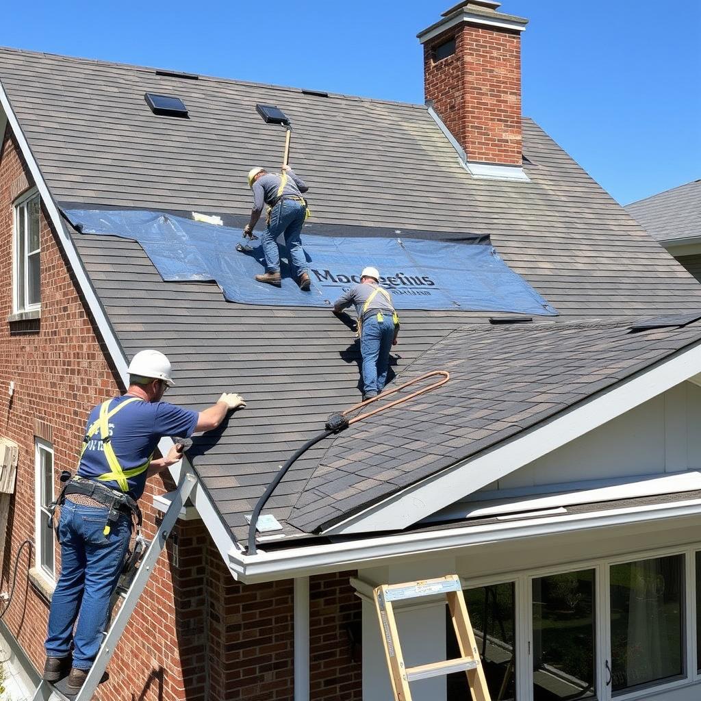 Professional roofing installation in Chicago neighborhood Professional roofing installation in Chicago neighborhood