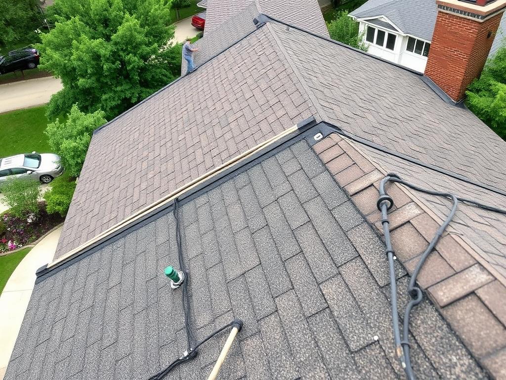 Residential roof replacement in Chicago neighborhood Residential roof replacement in Chicago neighborhood
