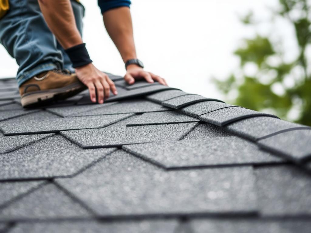 Residential roofing Chicago service showing new shingle installation Residential roofing Chicago service showing new shingle installation