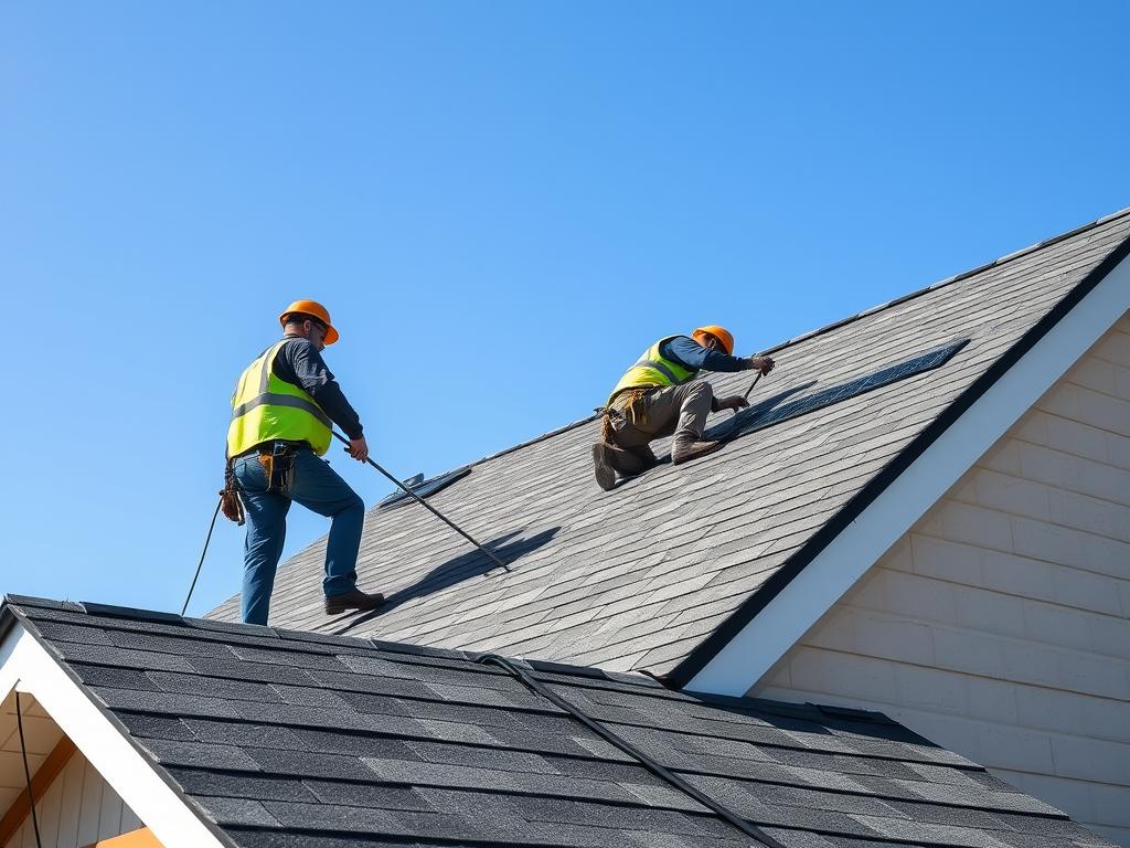 Residential roofing services in Chicago showing shingle installation Residential roofing services in Chicago showing shingle installation