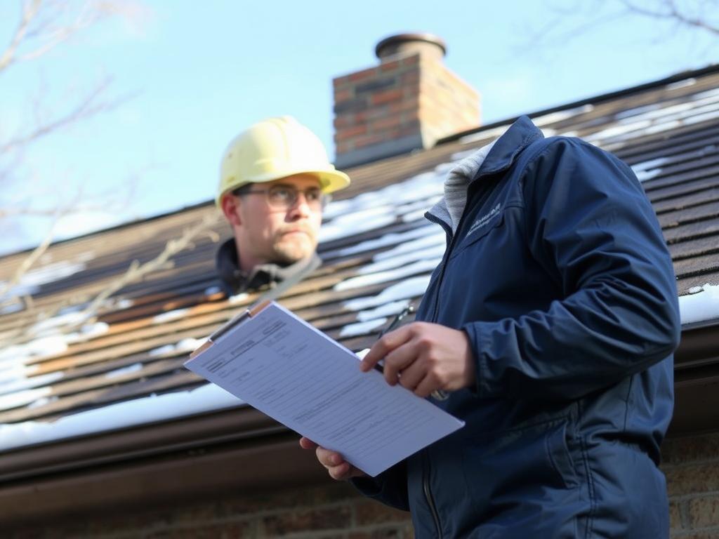 Roof inspection in Chicago after winter Roof inspection in Chicago after winter