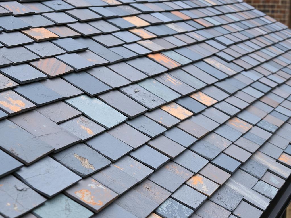 Slate roof on historic Chicago building Slate roof on historic Chicago building