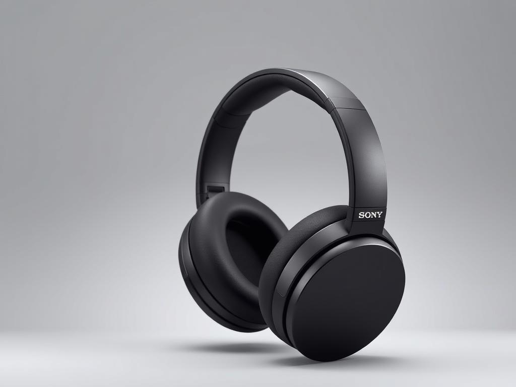 Sony WH-1000XM5 noise-cancelling headphones in black color with premium design Sony WH-1000XM5 noise-cancelling headphones in black color with premium design