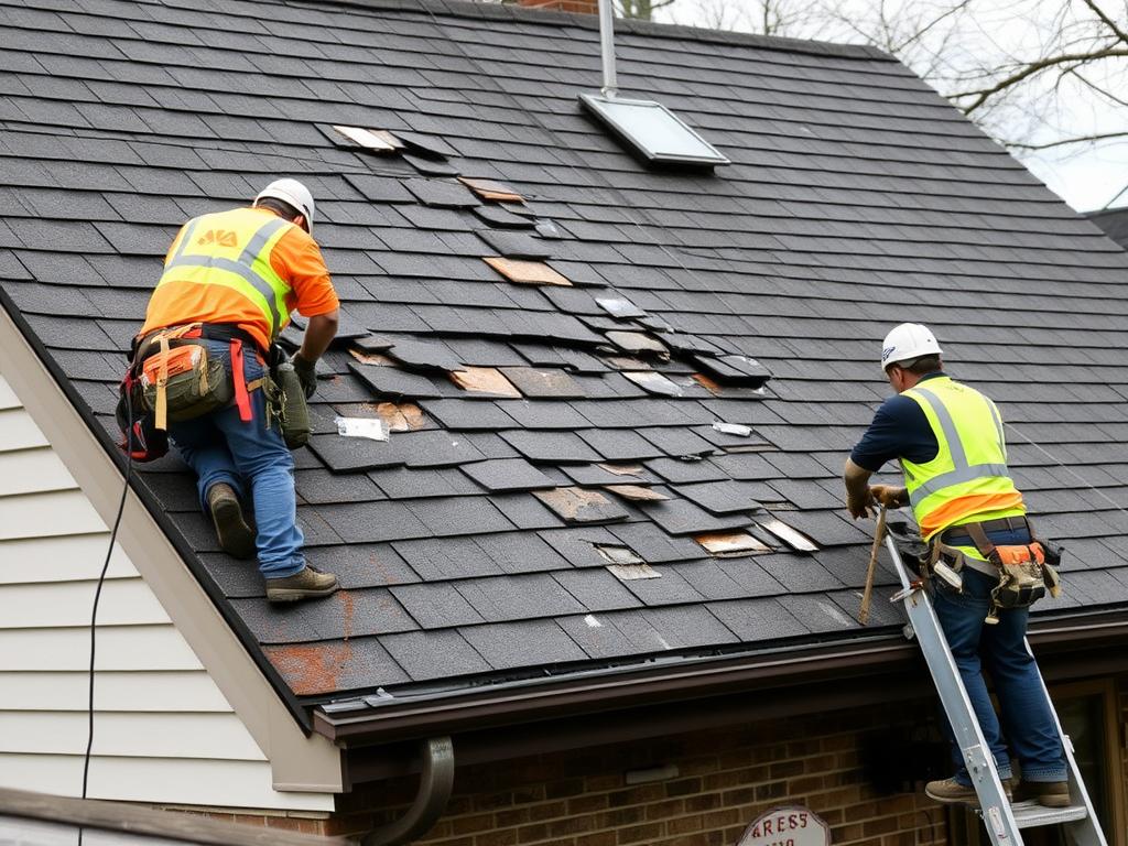 Storm damage roof repair in Chicago after severe weather Storm damage roof repair in Chicago after severe weather