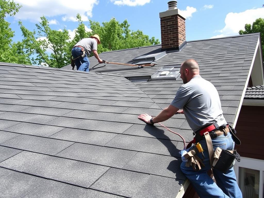 Asphalt shingle roof installation in Chicago Asphalt shingle roof installation in Chicago