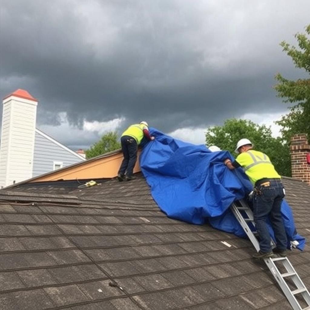 Emergency roof repair in Chicago after storm damage Emergency roof repair in Chicago after storm damage
