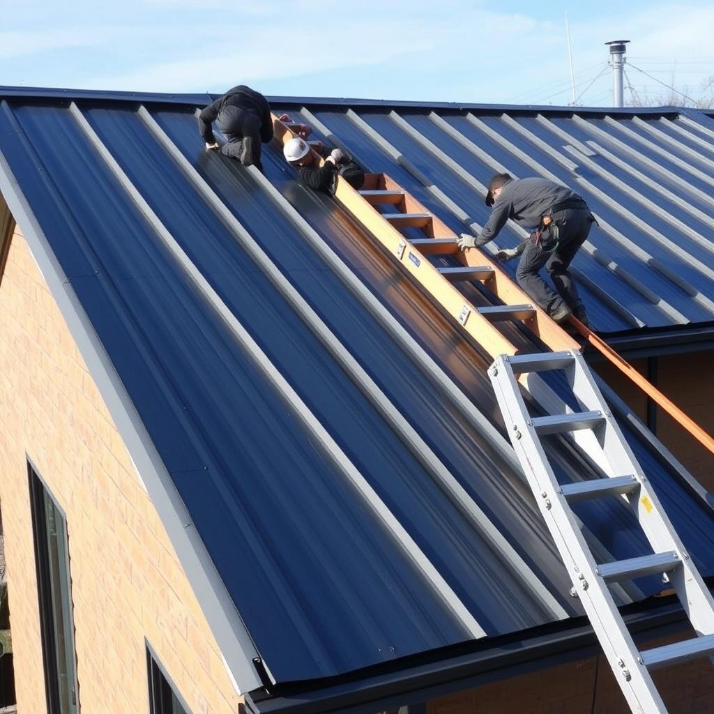 Metal roofing installation in Chicago Metal roofing installation in Chicago