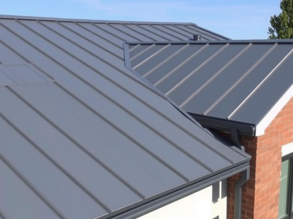 Metal roofing on modern Sacramento home