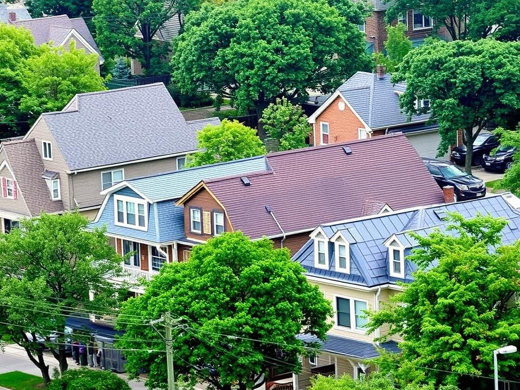 Residential roofing in Chicago neighborhood Residential roofing in Chicago neighborhood