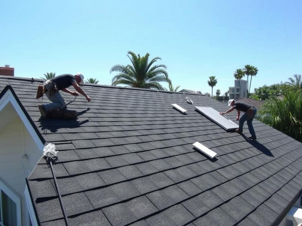 Roof installation in progress on a Sacramento home