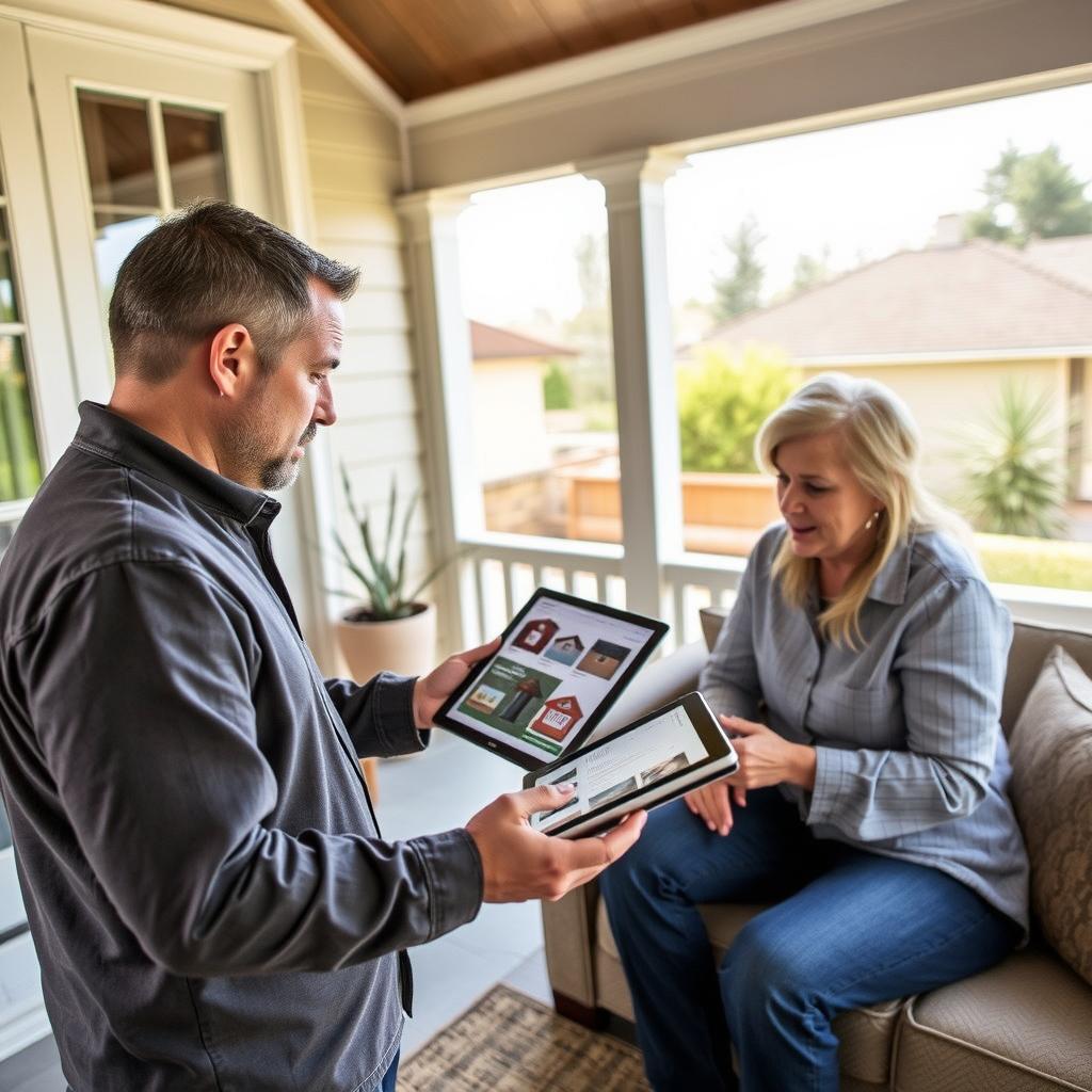Roofing consultant meeting with Sacramento homeowner