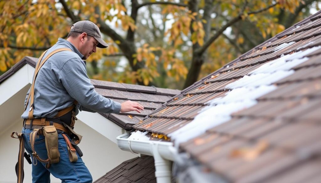 Sacramento roof being inspected for winter storm preparation