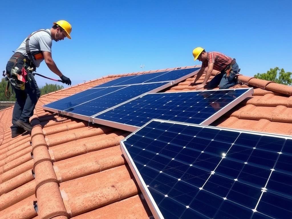 Solar roof installation in Sacramento with solar panels