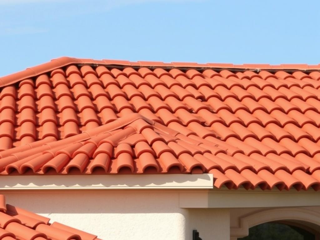 Tile roof on Mediterranean style Sacramento home