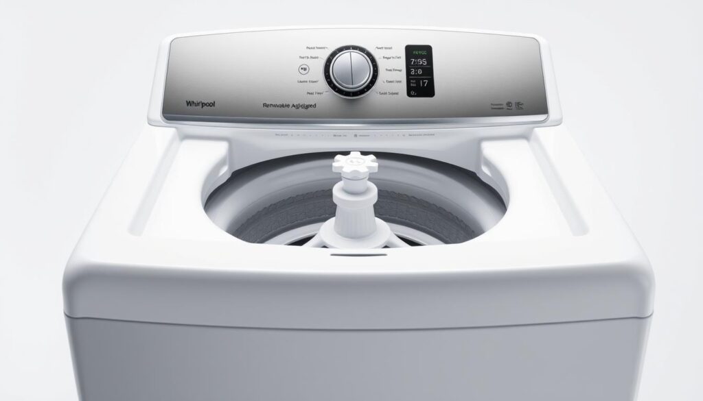 Whirlpool WTW8127LC top-loading washing machine with removable agitator