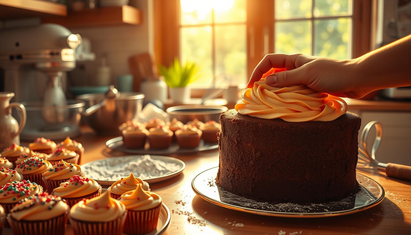cooking cake