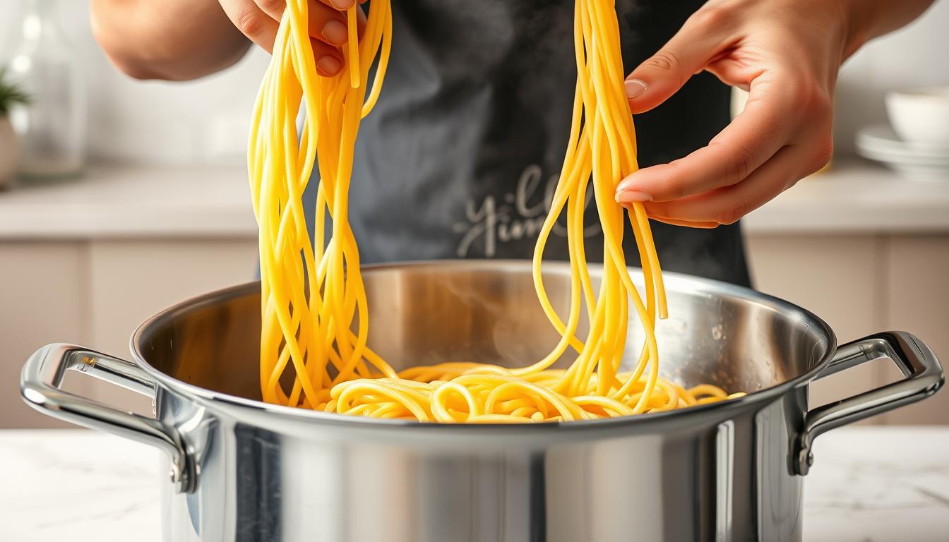 cooking pasta