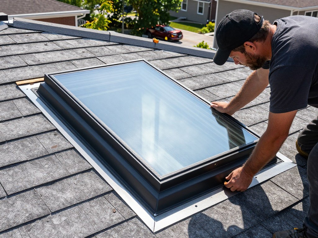 Skylight installation on Chicago residential roof